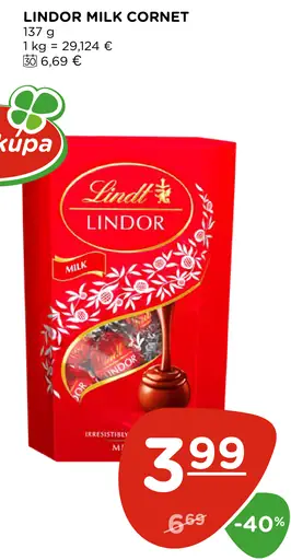 Lindt Lindor Milk Cornet