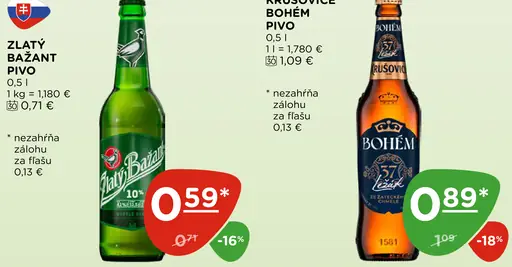 Zlatý Bažant Pivo