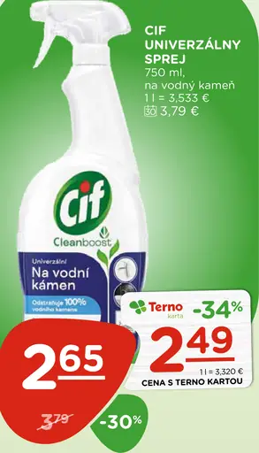Cif Univerzálny na vodný kameň