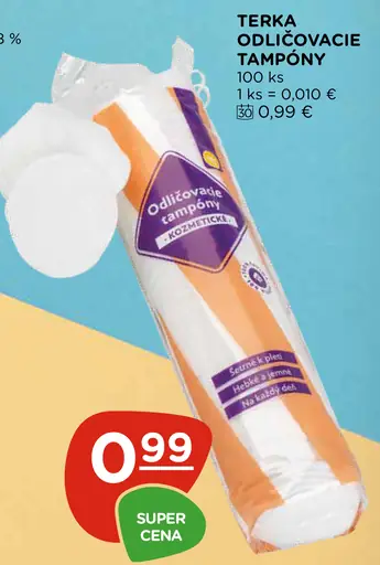 Terka odličovacie tampóny kozmetické