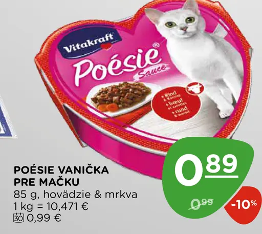 Vitakraft Poésie vanička pre mačky, hovädzie a mrkva