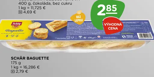 Schär Baguette bezlepkové
