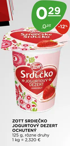 Zott Srdiečko jogurtový dezert