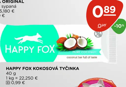 Happy Fox kokosová tyčinka