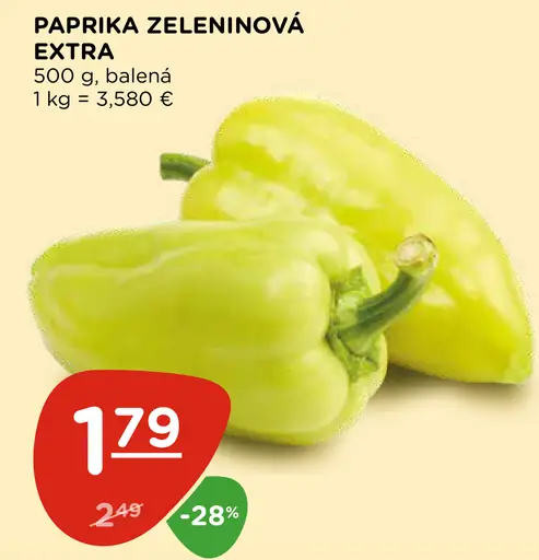 Paprika zeleninová extra