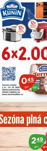Kunín Termix s tvarohom a smotanou kakao