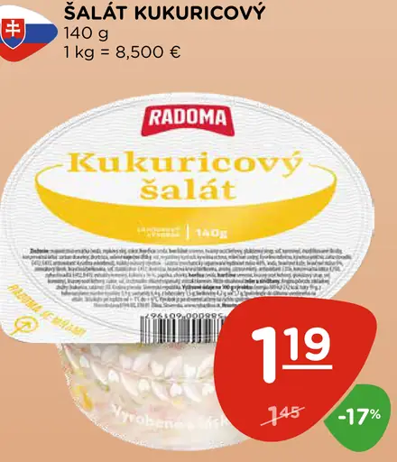 Radoma kukuricový šalát