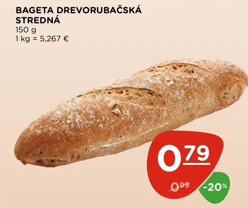 Bageta drevorubačská stredná