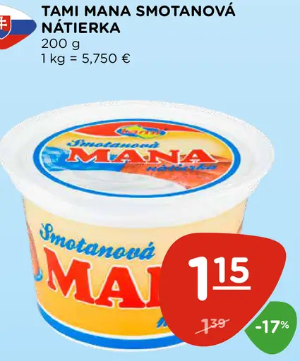 Tami Mana Smotanová nátierka