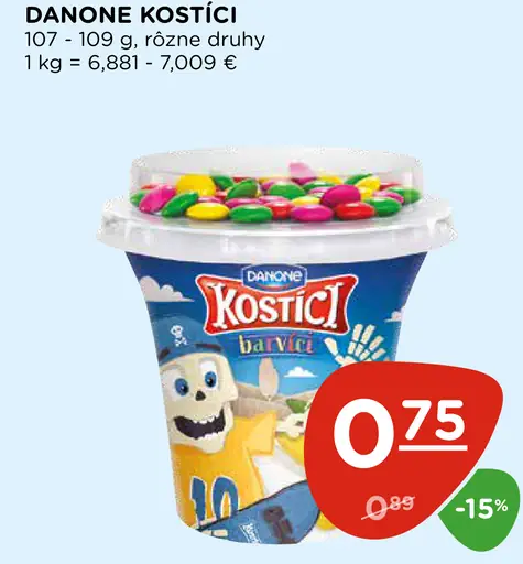 Danone Kostic, rôzne druhy