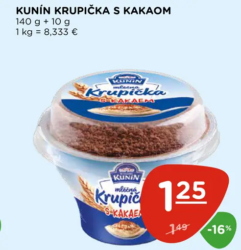 Kunín Krupička s kakaom