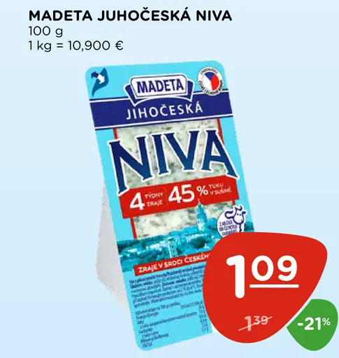 Madeta Juhočeská Niva
