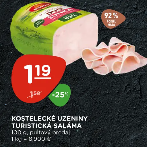 Kostelecké uzeniny turistická saláma