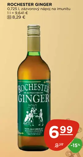 Rochester Ginger nealkoholický zázvorový nápoj na imunitu