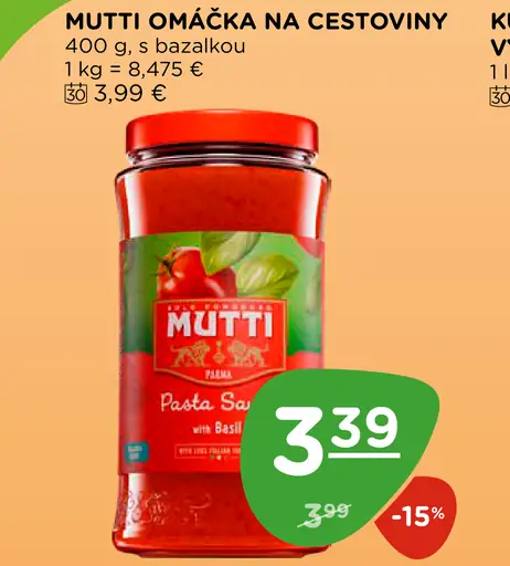 Mutti omáčka na cestoviny