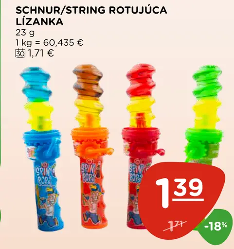 SCHNUR/STRING Rotujúca lízanka