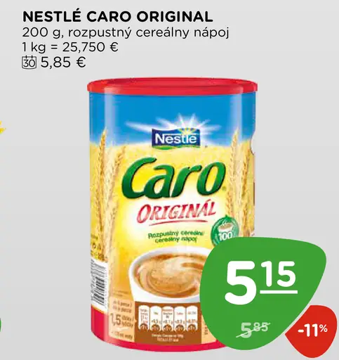 Nestlé Caro rozpustný cereálny nápoj