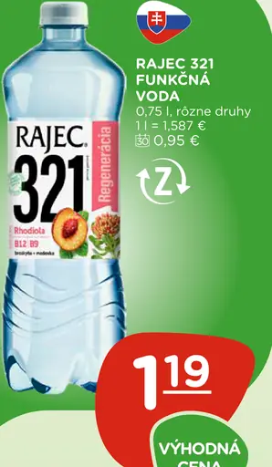 Rajec 321 ochutená voda viac druhov