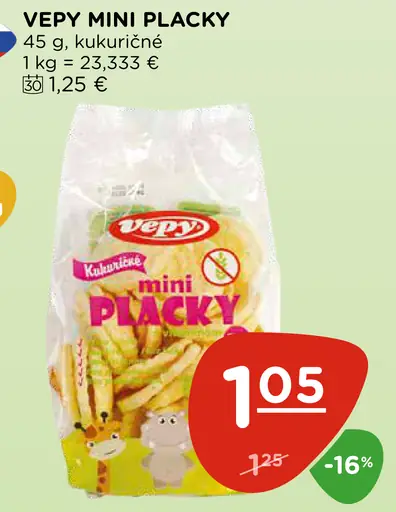 Vepy mini placky kukuričné