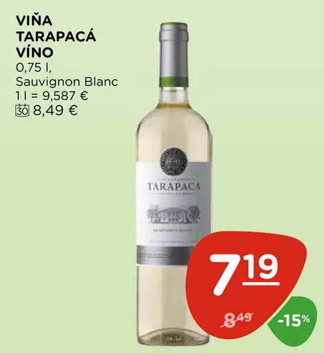 Viña Tarapacá Sauvignon Blanc víno