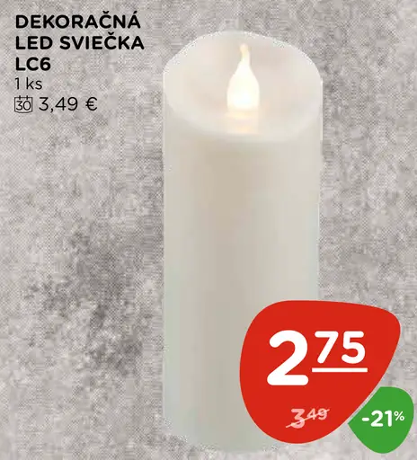 Dekoračná LED sviečka LC6