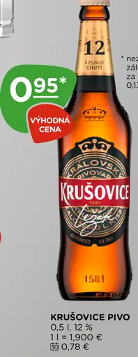 Krušovice Pivo plechovka