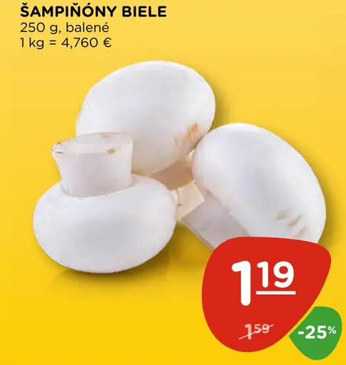 Šampiňóny biele