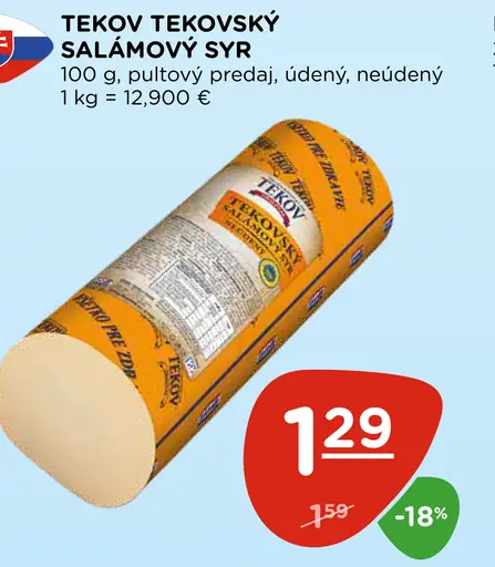 Tekov tekovský salámový syr