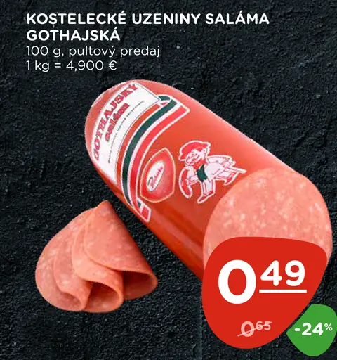 Kostelecké uzeniny saláma Gothajská