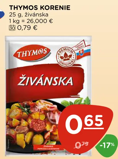Thymos Živánska korenie