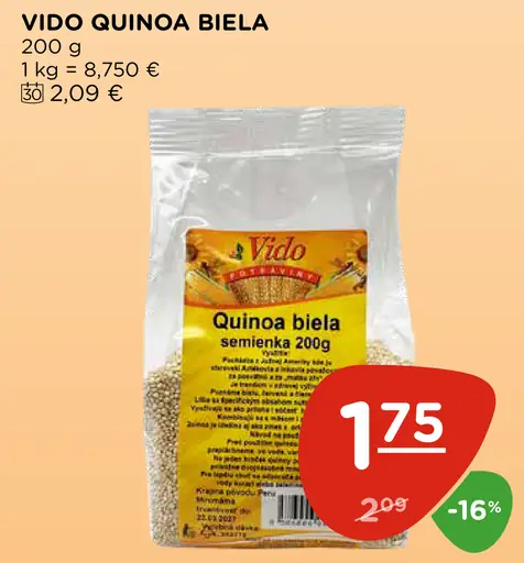 Vido quinoa biela