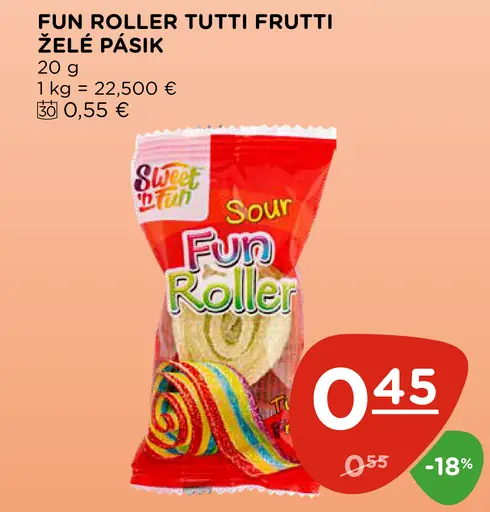 Fun Roller Tutti Frutti želé pásik