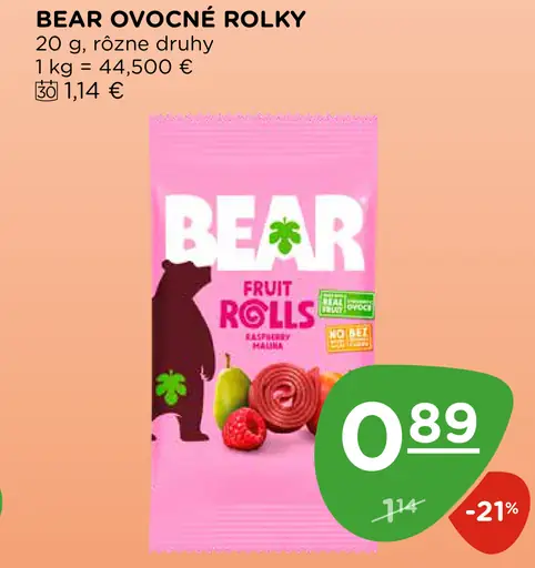 BEAR ovocné rolky
