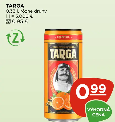 Targa pomarančový nápoj