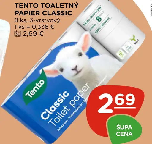 Tento Classic toaletný papier