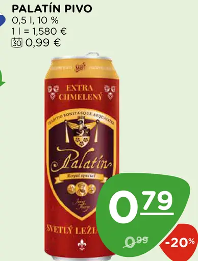 Palatín Extra Chmelený plechovka