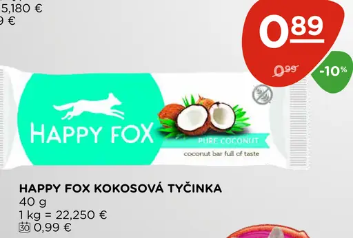 Happy Fox kokosová tyčinka
