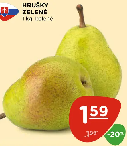 Hrušky zelené, balené