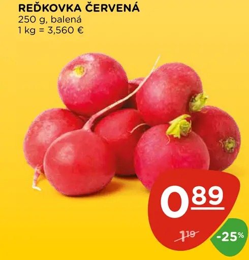 Reďkovka červená, balená