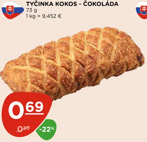 Tyčinka kokos-čokoláda