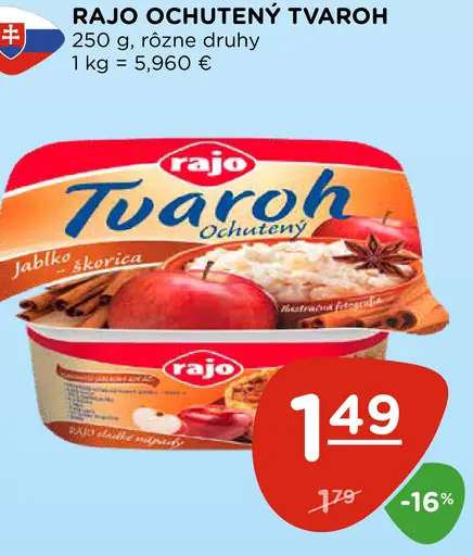 Rajo tvaroh ochutený