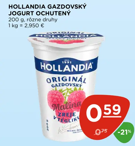 HOLLANDIA Gazdovský jogurt ochutený