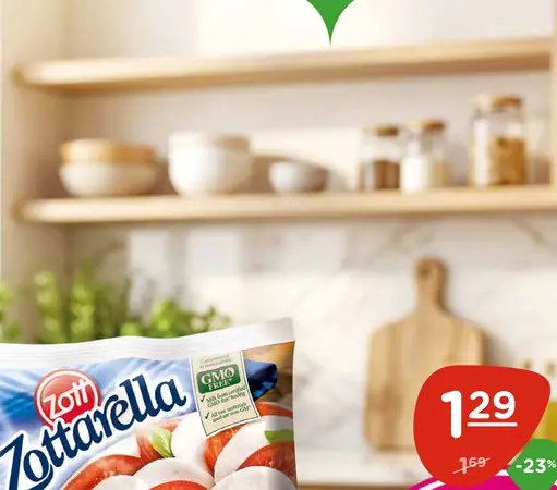 Zott Zottarella mozzarella rôzne druhy