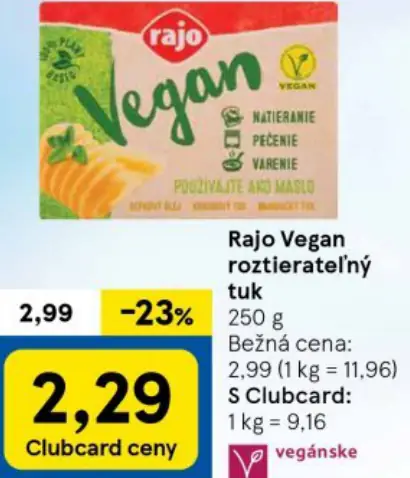 Rajo Vegan roztierateľný tuk**