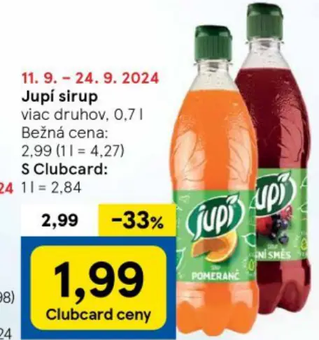 Júpí sirup Pomeráč