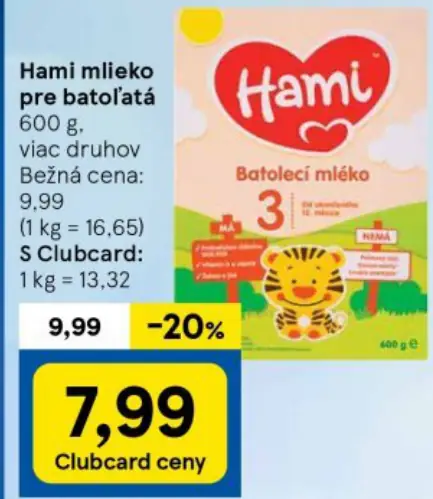 Hami mlieko pre batoľatá