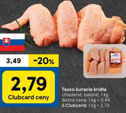 Tesco kuracie krídla