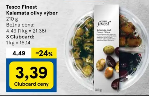 Tesco Finest Kalamata olivy výber