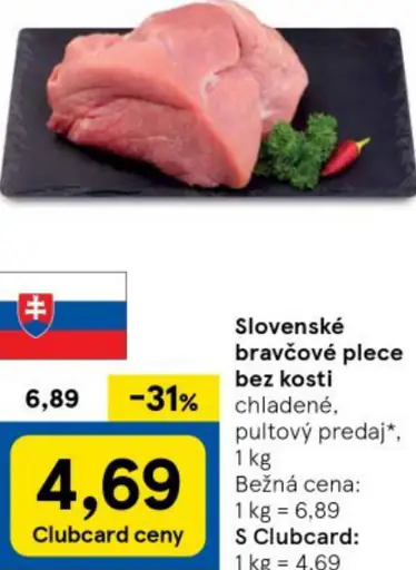 Slovenské bravčové plece bez kosti