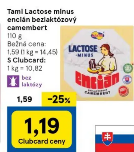 Tami Lactose minus encian bezlaktózový camembert